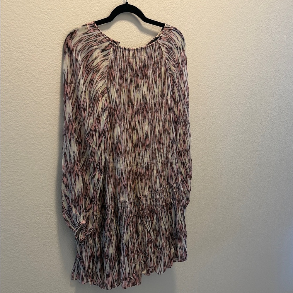 Magali Pascal Midi Shift Sleeve Patterned Dress